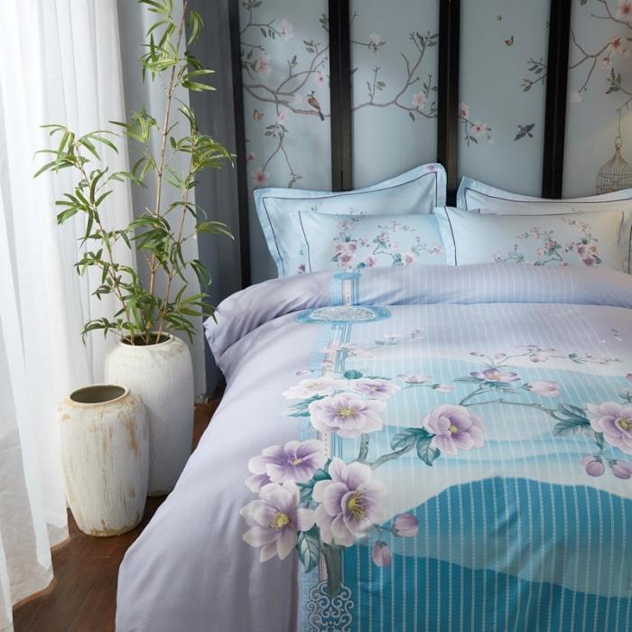 91家纺网 家纺一手货源 找家纺 雲归梦 2020新款13372全棉大版四件套 卷珠帘