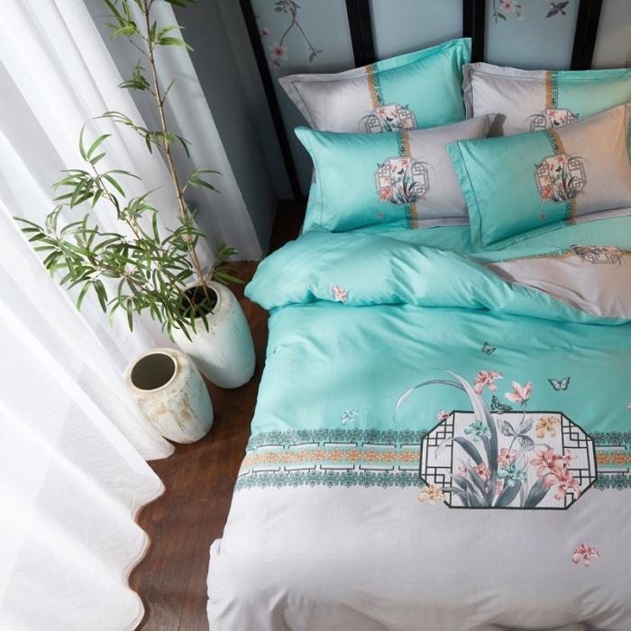 91家纺网 家纺一手货源 找家纺 雲归梦 2020新款13372全棉大版四件套 梦兰亭