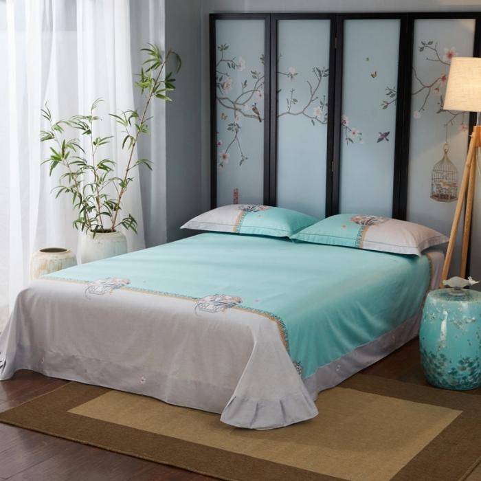 91家纺网 家纺一手货源 找家纺 雲归梦 2020新款13372全棉大版四件套 梦兰亭