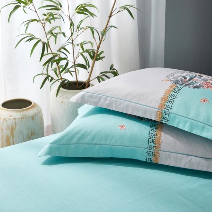 91家纺网 家纺一手货源 找家纺 雲归梦 2020新款13372全棉大版四件套 梦兰亭