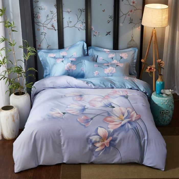 91家纺网 家纺一手货源 找家纺 雲归梦 2020新款13372全棉大版四件套 觅春