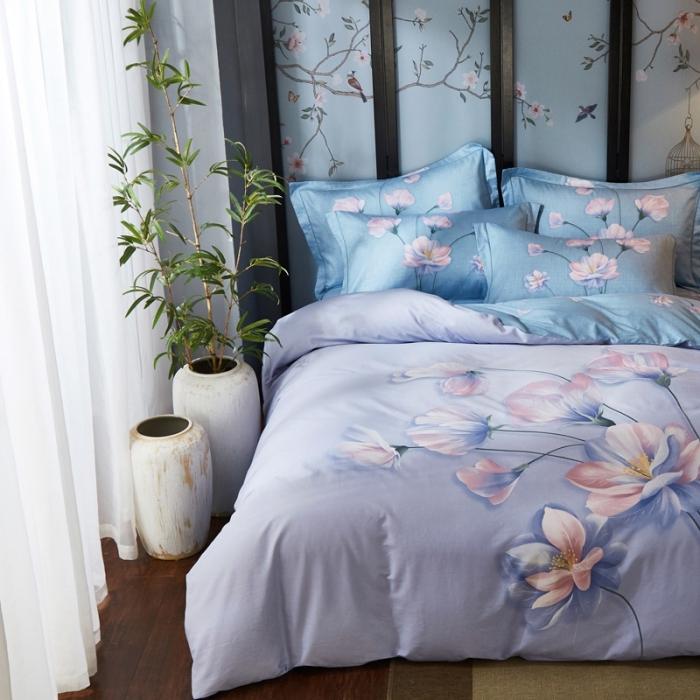 91家纺网 家纺一手货源 找家纺 雲归梦 2020新款13372全棉大版四件套 觅春