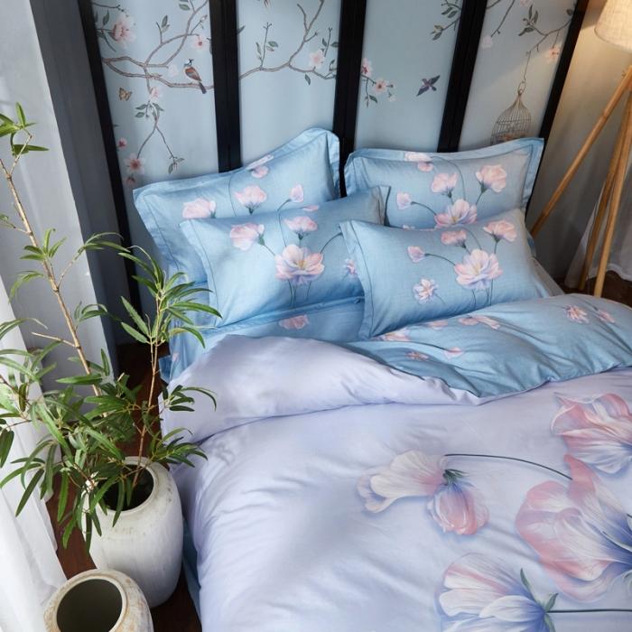 91家纺网 家纺一手货源 找家纺 雲归梦 2020新款13372全棉大版四件套 觅春