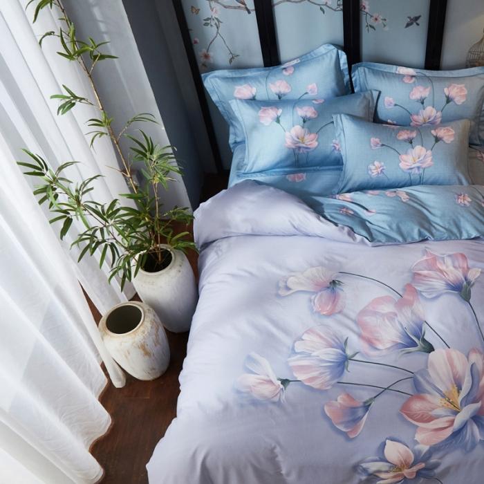 91家纺网 家纺一手货源 找家纺 雲归梦 2020新款13372全棉大版四件套 觅春