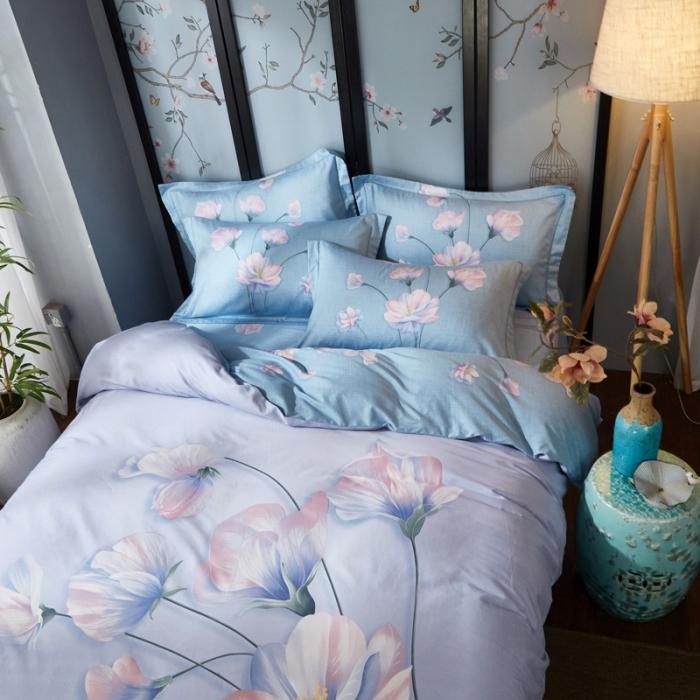 91家纺网 家纺一手货源 找家纺 雲归梦 2020新款13372全棉大版四件套 觅春