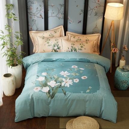 雲归梦 2020新款13372全棉大版四件套 清新百合