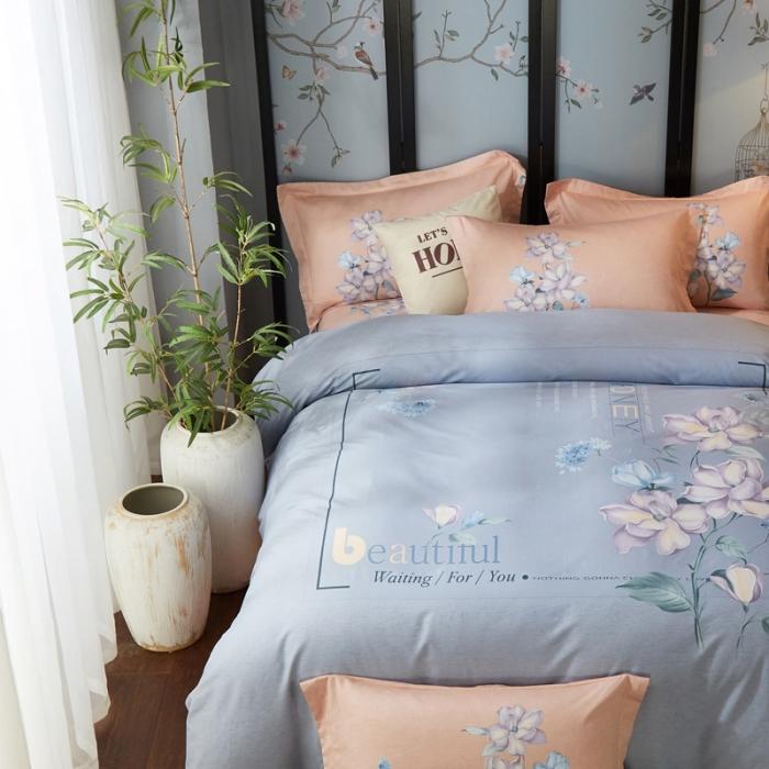 91家纺网 家纺一手货源 找家纺 雲归梦 2020新款13372全棉大版四件套 如梦花期