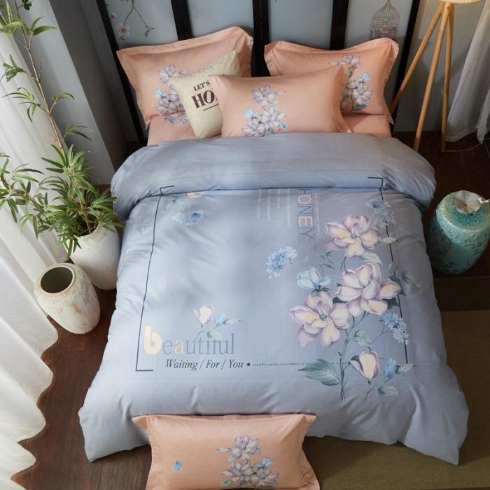 91家纺网 家纺一手货源 找家纺 雲归梦 2020新款13372全棉大版四件套 如梦花期