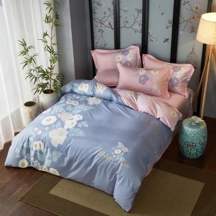 91家纺网 家纺一手货源 找家纺 雲归梦 2020新款13372全棉大版四件套 盛夏芬芳