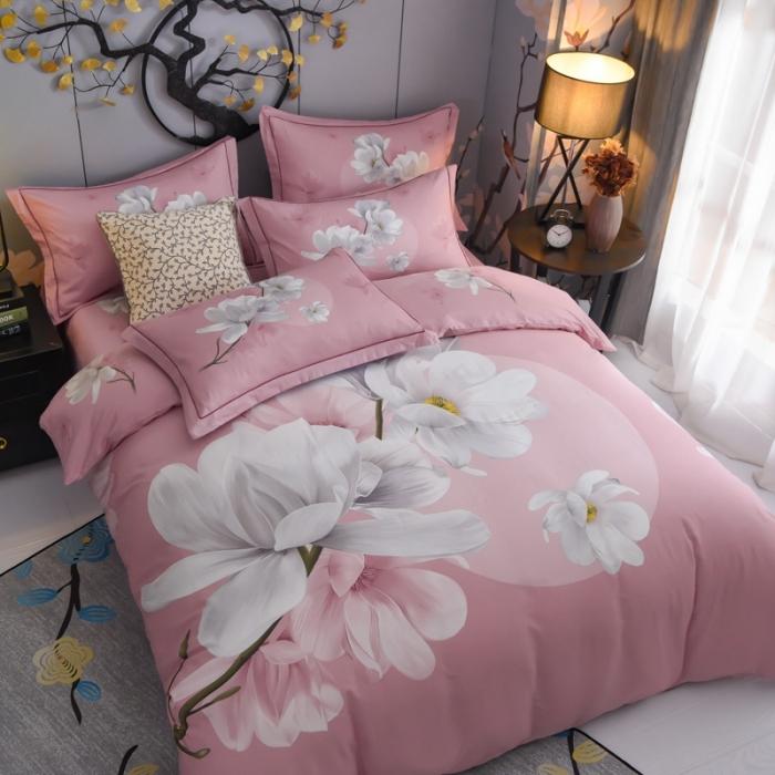 91家纺网 家纺一手货源 找家纺 雲归梦 2020新款13372全棉大版四件套 万紫千红-粉