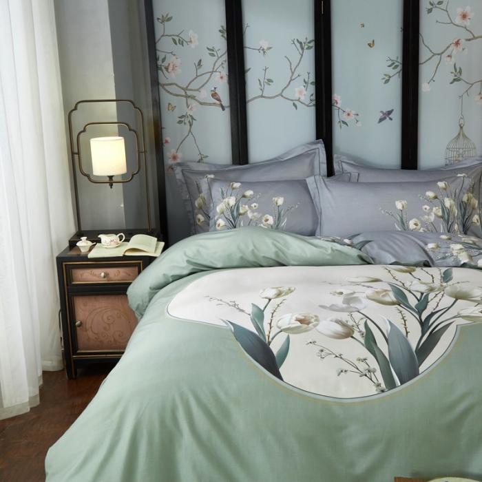 91家纺网 家纺一手货源 找家纺 （总2）雲归梦 2020新款13372全棉大版四件套