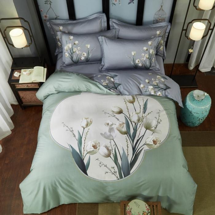 91家纺网 家纺一手货源 找家纺 （总2）雲归梦 2020新款13372全棉大版四件套