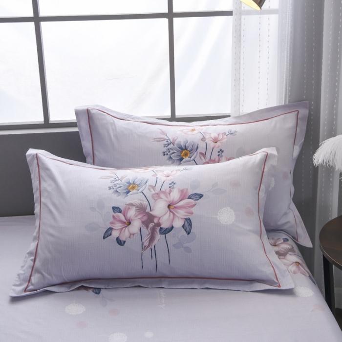 91家纺网 家纺一手货源 找家纺 雲归梦 2020新款13372全棉大版四件套 一抹清香-粉