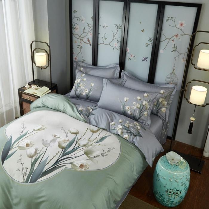 91家纺网 家纺一手货源 找家纺 雲归梦 2020新款13372全棉大版四件套 一世情缘