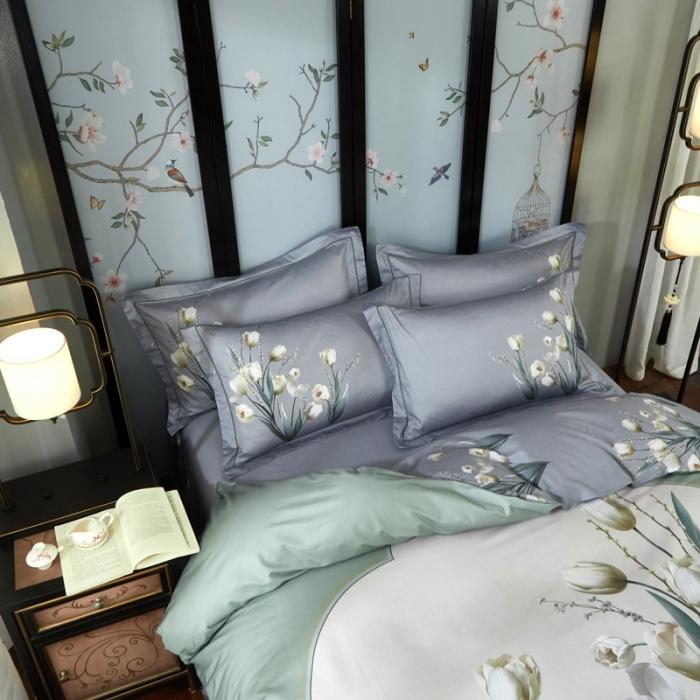 91家纺网 家纺一手货源 找家纺 雲归梦 2020新款13372全棉大版四件套 一世情缘