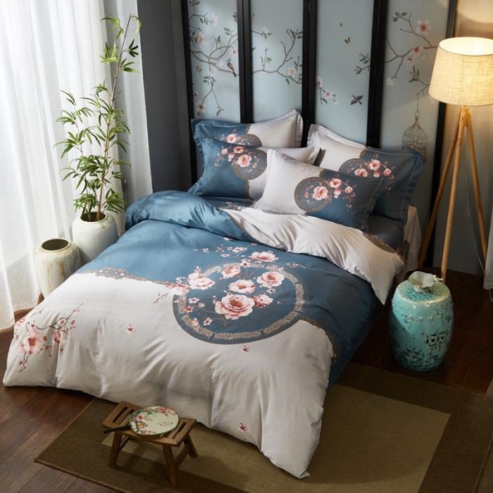 91家纺网 家纺一手货源 找家纺 雲归梦 2020新款13372全棉大版四件套 醉玲珑