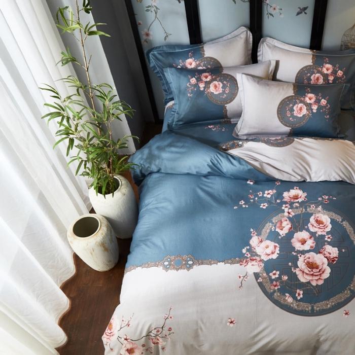 91家纺网 家纺一手货源 找家纺 雲归梦 2020新款13372全棉大版四件套 醉玲珑