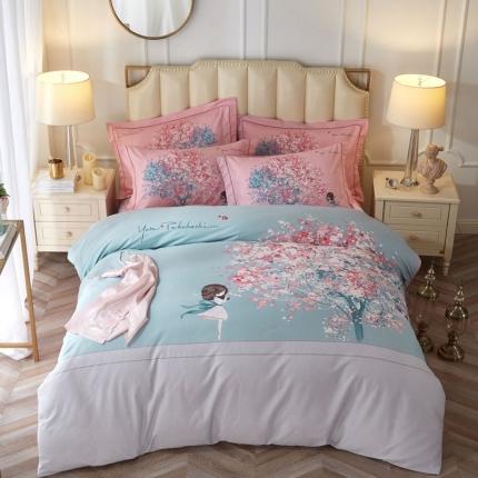 91家纺网 家纺一手货源 找家纺 （总3）雲归梦 2020新款13372全棉大版四件套