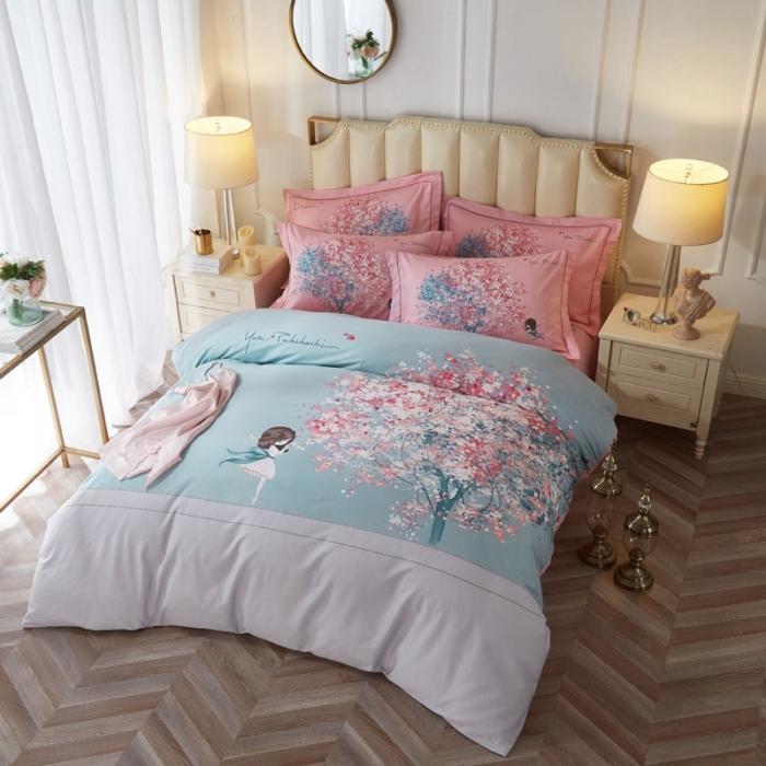 91家纺网 家纺一手货源 找家纺 （总3）雲归梦 2020新款13372全棉大版四件套