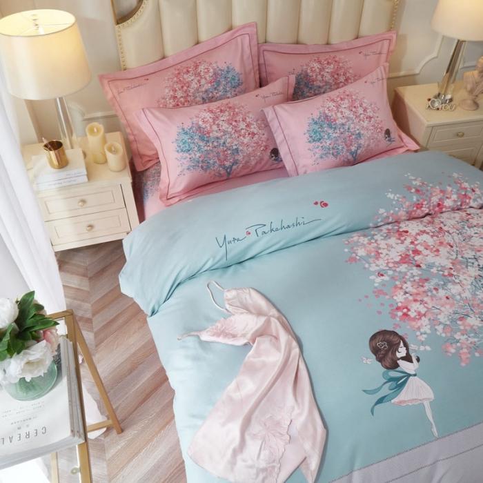 91家纺网 家纺一手货源 找家纺 （总3）雲归梦 2020新款13372全棉大版四件套