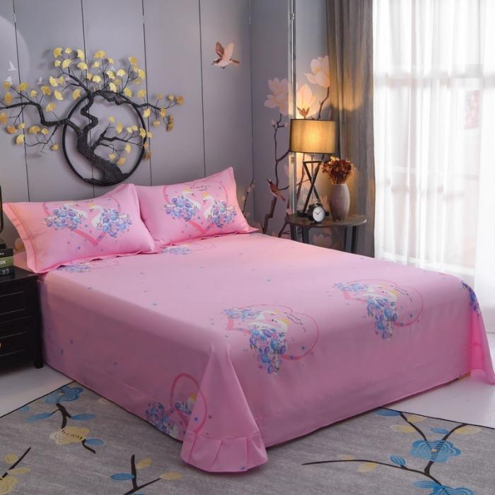 91家纺网 家纺一手货源 找家纺 雲归梦 2020新款13372全棉大版四件套 天鹅湖畔