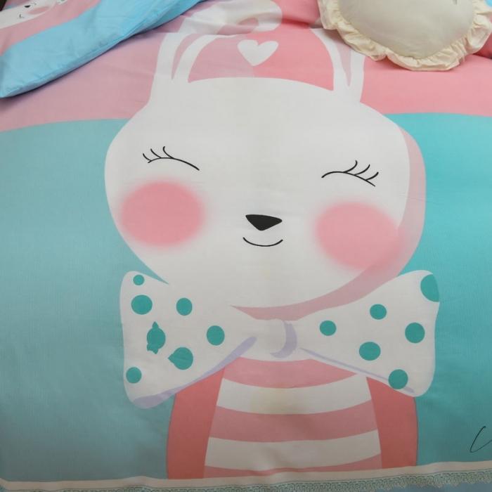 91家纺网 家纺一手货源 找家纺 雲归梦 2020新款13372全棉大版四件套 微笑萌心-兰