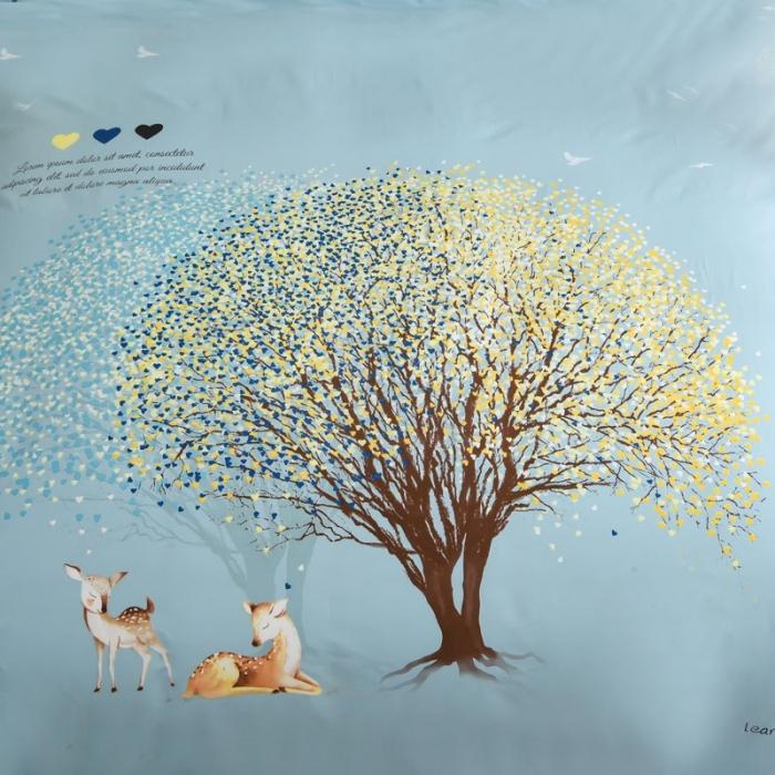 91家纺网 家纺一手货源 找家纺 雲归梦 2020新款13372全棉大版四件套 许愿树