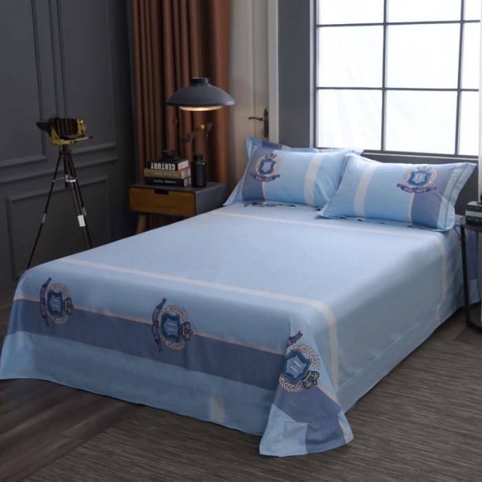 91家纺网 家纺一手货源 找家纺 雲归梦 2020新款13372全棉大版四件套 卡诺-蓝