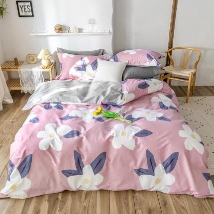 91家纺网 家纺一手货源 找家纺 （总）窝米 2020春夏新品花卉风系列四件套床笠款