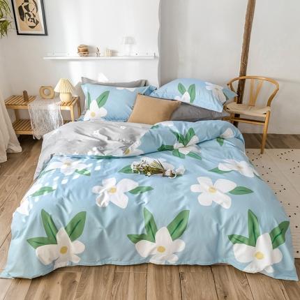 91家纺网 家纺一手货源 找家纺 （总）窝米 2020春夏新品花卉风系列四件套床笠款