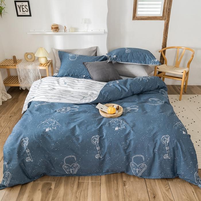 91家纺网 家纺一手货源 找家纺 窝米 2020春夏新品花卉风系列四件套 大宇宙