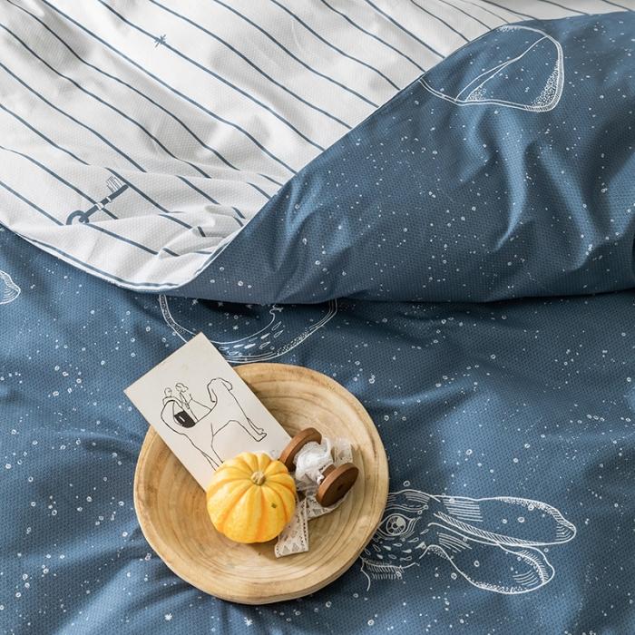 91家纺网 家纺一手货源 找家纺 窝米 2020春夏新品花卉风系列四件套 大宇宙