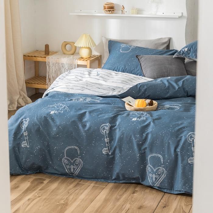 91家纺网 家纺一手货源 找家纺 窝米 2020春夏新品花卉风系列四件套 大宇宙