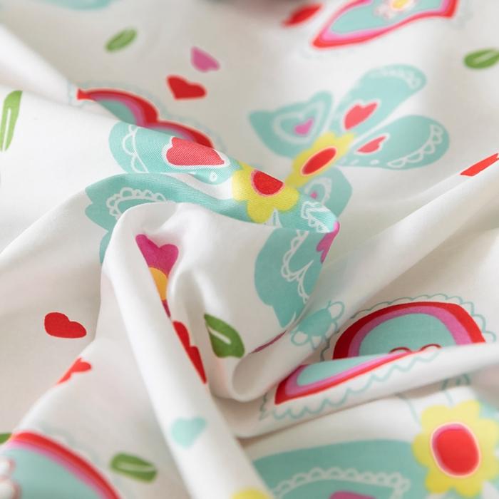 91家纺网 家纺一手货源 找家纺 窝米 2020春夏新品花卉风系列四件套 蝶影