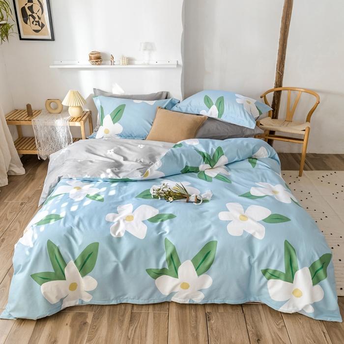 91家纺网 家纺一手货源 找家纺 窝米 2020春夏新品花卉风系列四件套 风韵-兰