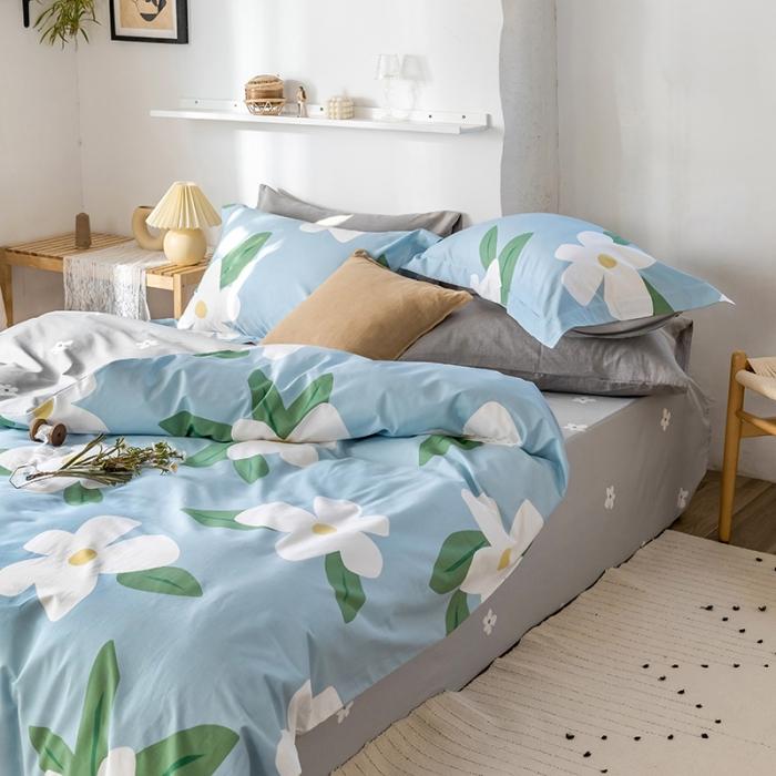 91家纺网 家纺一手货源 找家纺 窝米 2020春夏新品花卉风系列四件套 风韵-兰