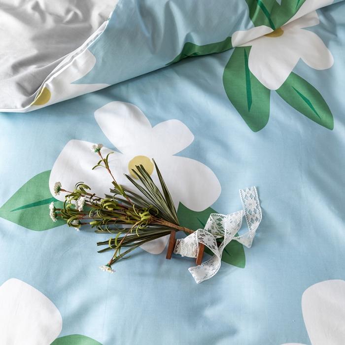 91家纺网 家纺一手货源 找家纺 窝米 2020春夏新品花卉风系列四件套 风韵-兰