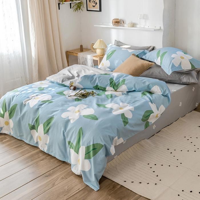 91家纺网 家纺一手货源 找家纺 窝米 2020春夏新品花卉风系列四件套 风韵-兰