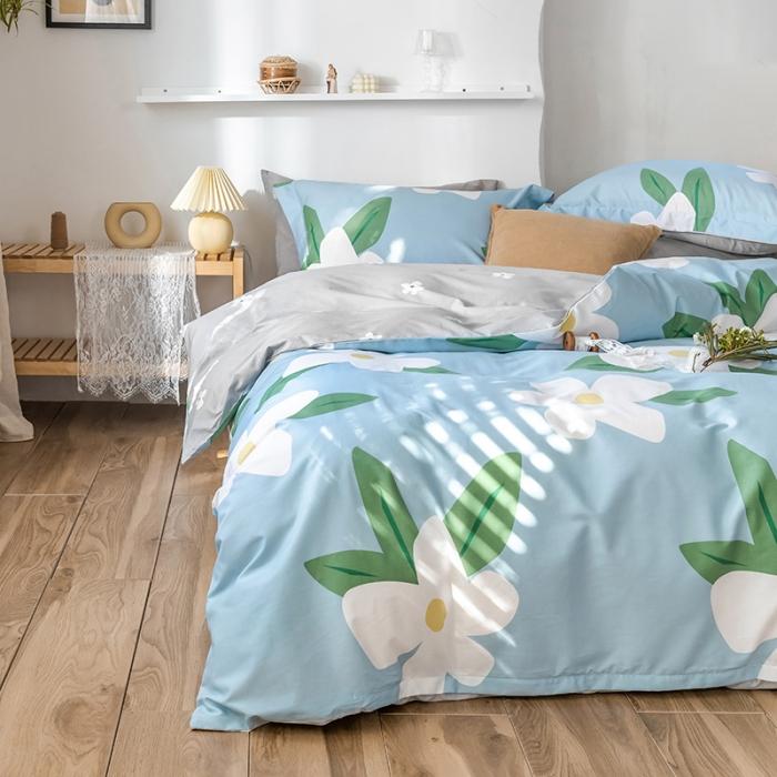 91家纺网 家纺一手货源 找家纺 窝米 2020春夏新品花卉风系列四件套 风韵-兰