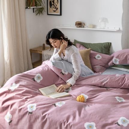 窝米 2020春夏新品花卉风系列四件套 弗尼-粉