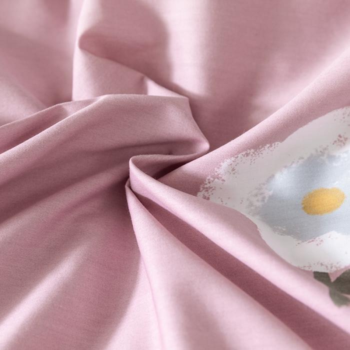 91家纺网 家纺一手货源 找家纺 窝米 2020春夏新品花卉风系列四件套 弗尼-粉