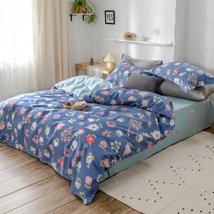 91家纺网 家纺一手货源 找家纺 窝米 2020春夏新品花卉风系列四件套 浮华