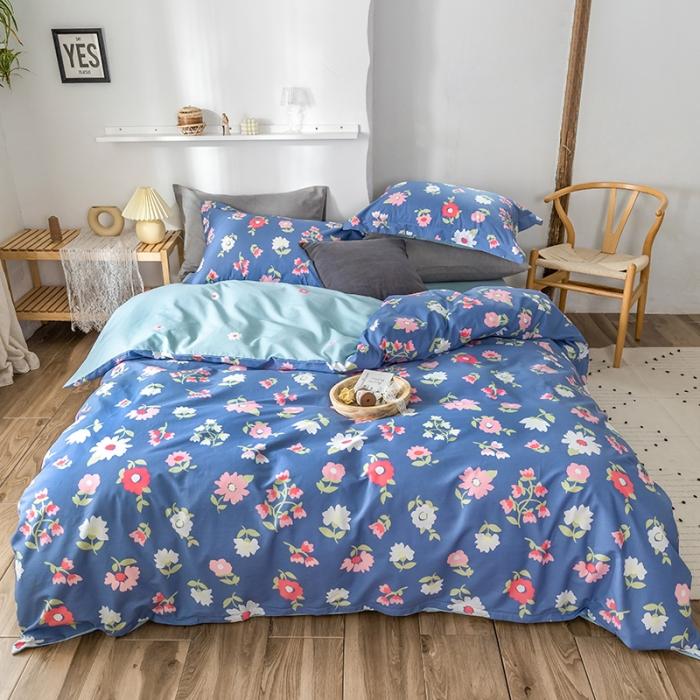 91家纺网 家纺一手货源 找家纺 窝米 2020春夏新品花卉风系列四件套 浮华