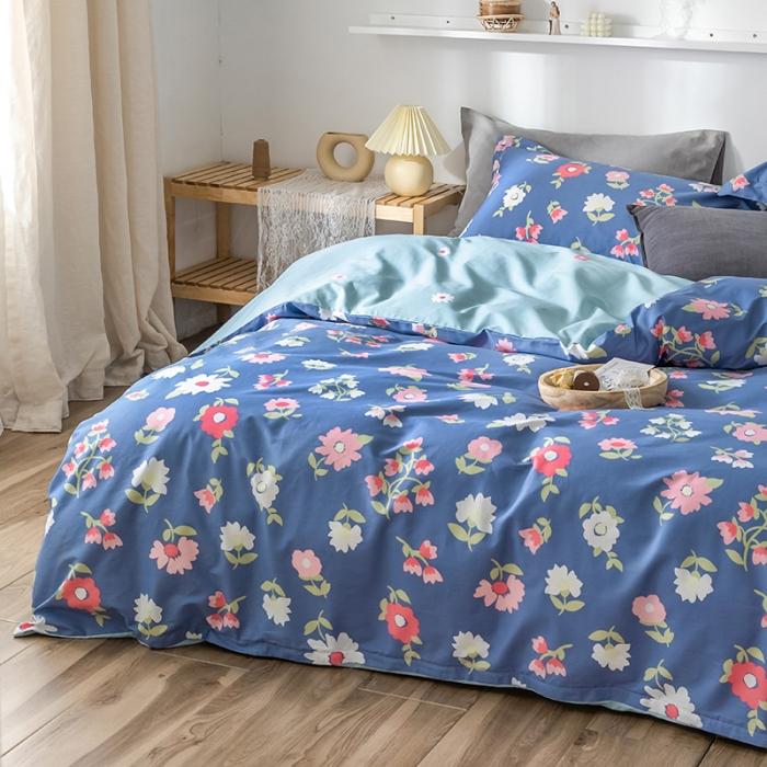 91家纺网 家纺一手货源 找家纺 窝米 2020春夏新品花卉风系列四件套 浮华