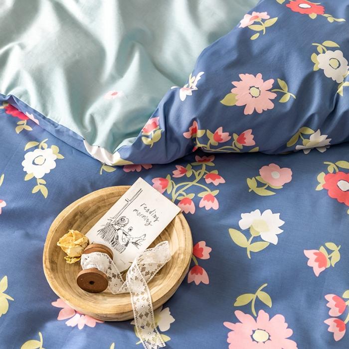 91家纺网 家纺一手货源 找家纺 窝米 2020春夏新品花卉风系列四件套 浮华