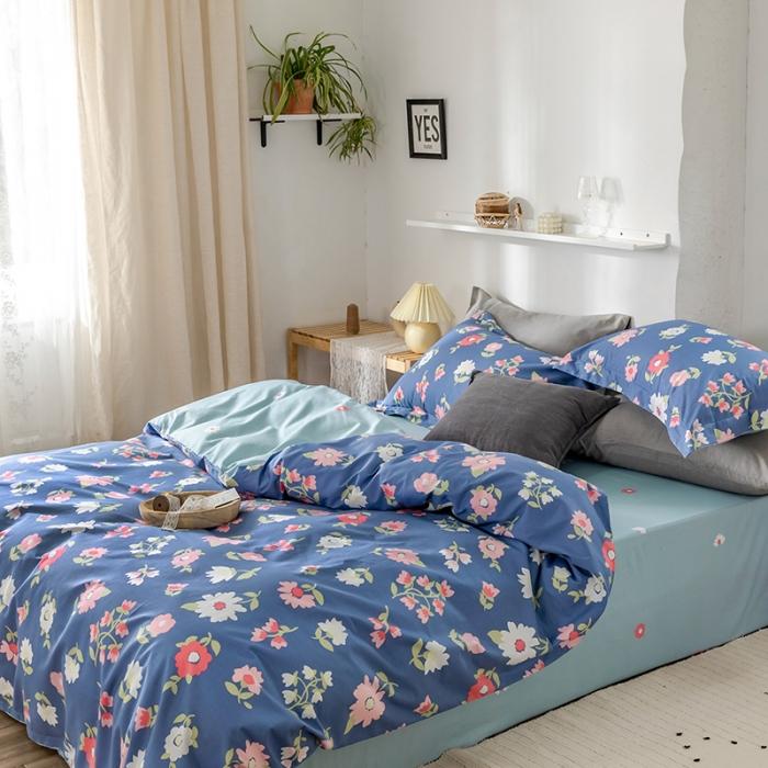 91家纺网 家纺一手货源 找家纺 窝米 2020春夏新品花卉风系列四件套 浮华