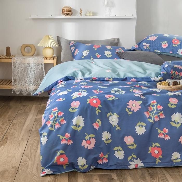 91家纺网 家纺一手货源 找家纺 窝米 2020春夏新品花卉风系列四件套 浮华