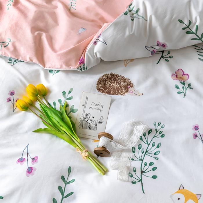 91家纺网 家纺一手货源 找家纺 窝米 2020春夏新品花卉风系列四件套 复苏