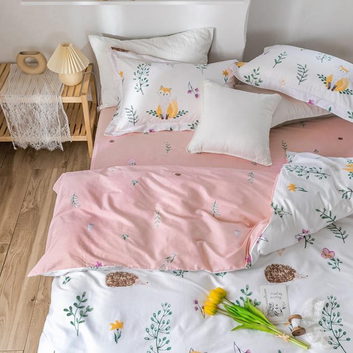 91家纺网 家纺一手货源 找家纺 窝米 2020春夏新品花卉风系列四件套 复苏