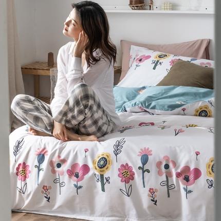 窝米 2020春夏新品花卉风系列四件套 花花世界